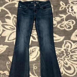 American Eagle Outfitters Blue Flare Wide Leg Jeans artist jeans.